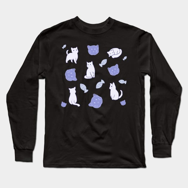 Milky Cat Long Sleeve T-Shirt by Dearly Mu